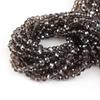 1 Strand 4/6/8mm Faceted Crystal Beads Dark Grey Rondelle Loose Spacer Glass Beads For Jewelry Making DIY Bracelets Necklace