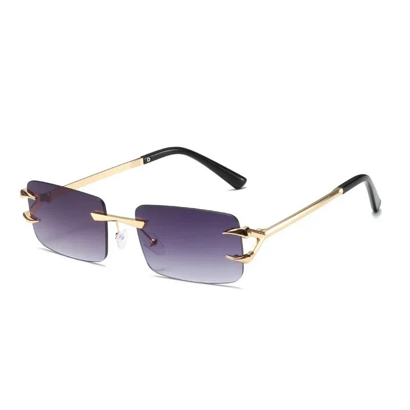 New Frameless Cut Edge Demon Claw Frame Sunglasses Fashionable and Personalized Sun Shading and UV400 Protection Sunglasses