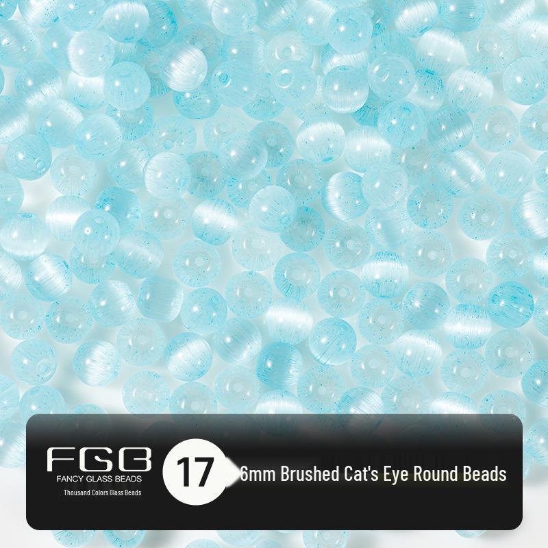 6mm Frosted Cat's Eye Glass Seed Beads for Handmade DIY Bracelets and Accessories