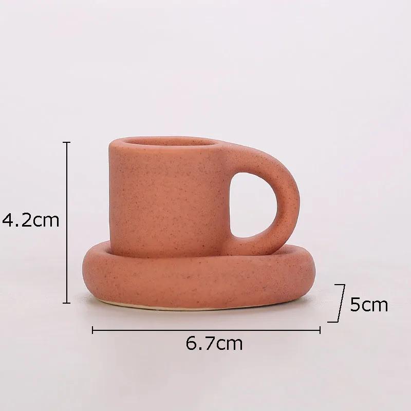 

Креативные подсвечники в форме чайной чашки, керамические подсвечники-чайные чашки, настольное украшение, аромаконтейнер для восковых таблеток, домашний аромадиффузор