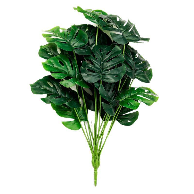 Artificial 18-Head Monstera Leaf Home and Outdoor Decor