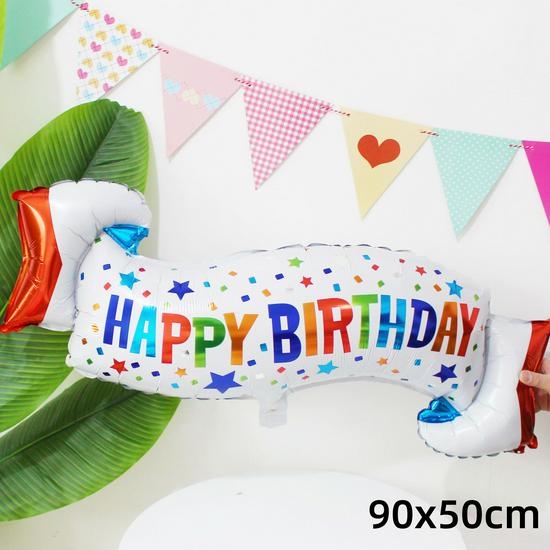 Colorful Large Birthday Cake Foil Balloon for Kids' Party Decoration and Photo Props