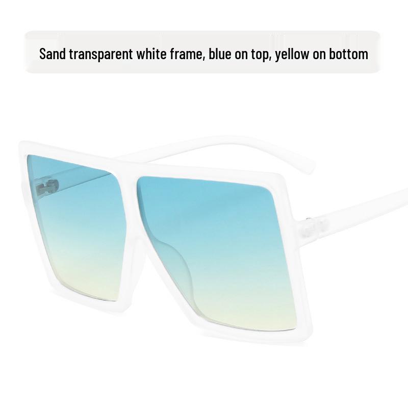Stylowe Damskie Okulary Przeciwsłoneczne w Kwadratowej Oprawce z Metalowymi Zawiasami - Modny Europejski i Amerykański Design