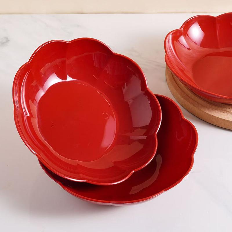 New Year Exquisite Red Fruit and Nut Plate for Home and Weddings