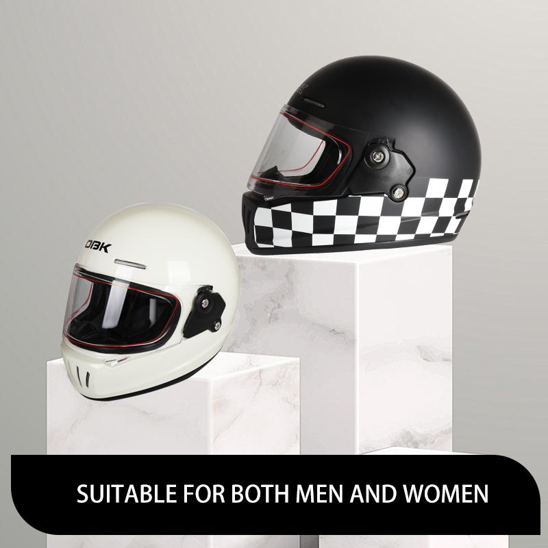 Unisex Retro Full Face Motorcycle Helmet 3C DOT Certified Four Seasons Cruise Multiple Design Options for Men And Women