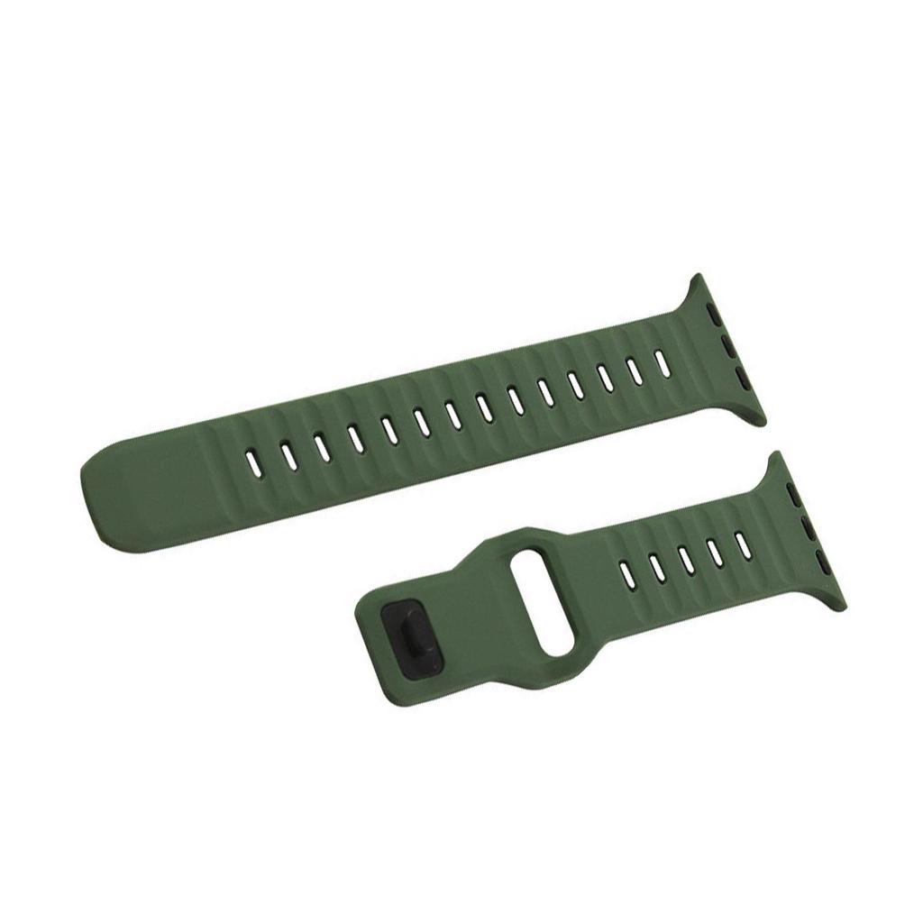 iWatch 7 Diamond Buckle S9 Silicone Strap with Wave Pattern for Apple Ultra Watch