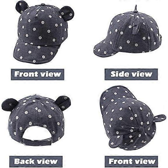 Dww-Marin-Polka Coton Bb Casquette 12  24 Mois Pour Fille Garon Enfant Chapeau De Soleil Casquette De Rglable Printemps T Automne