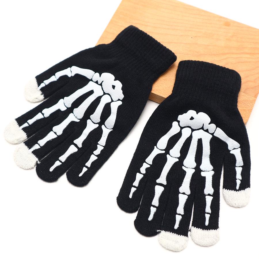Unisex Pekskärms Halvfingerhandskar - Tunn Modell för Höst- och Vintersporter, Utomhusaktiviteter och Halloween