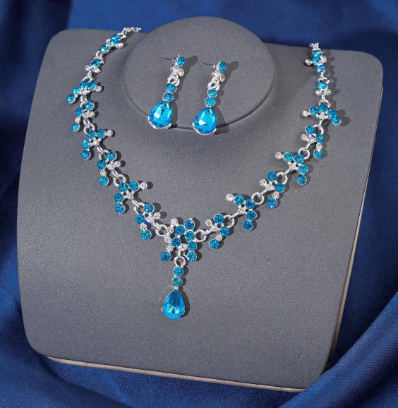 Set de colier de mireasă cu strasuri de lux - Accesorii de nuntă de înaltă calitate