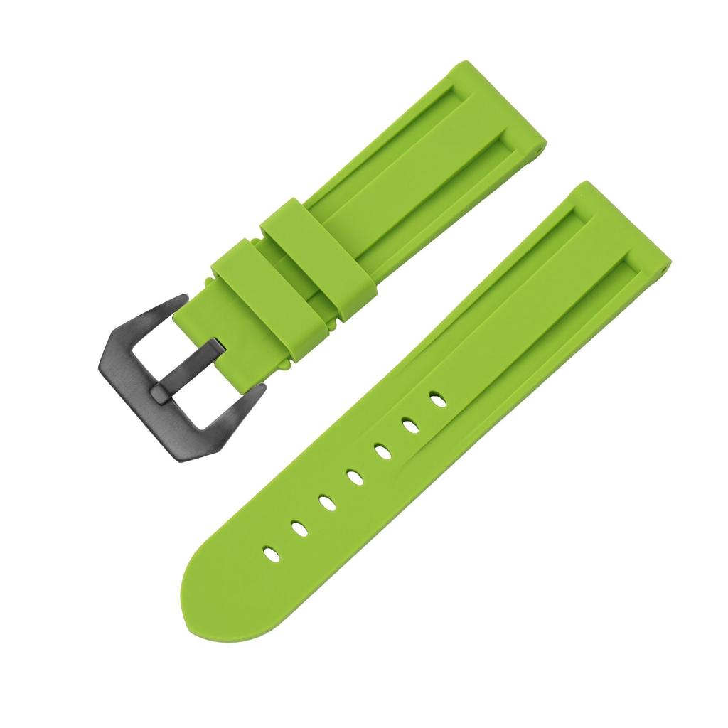 Universal Silicone Watch Band for Panerai - 20mm 22mm 24mm 26mm Soft Rubber Camouflage Sport Big Buckle Durable Strap for PAM Military Smart Watch
