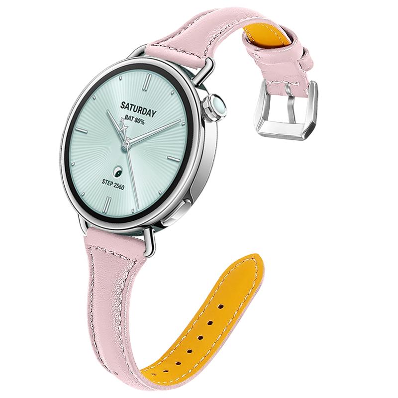 18mm Lederarmband für Xiaomi S4 41mm Leder Klassische Schnalle Armband für Xiaomi S4 41mm Damen Mädchen Ersatz Smart Strap