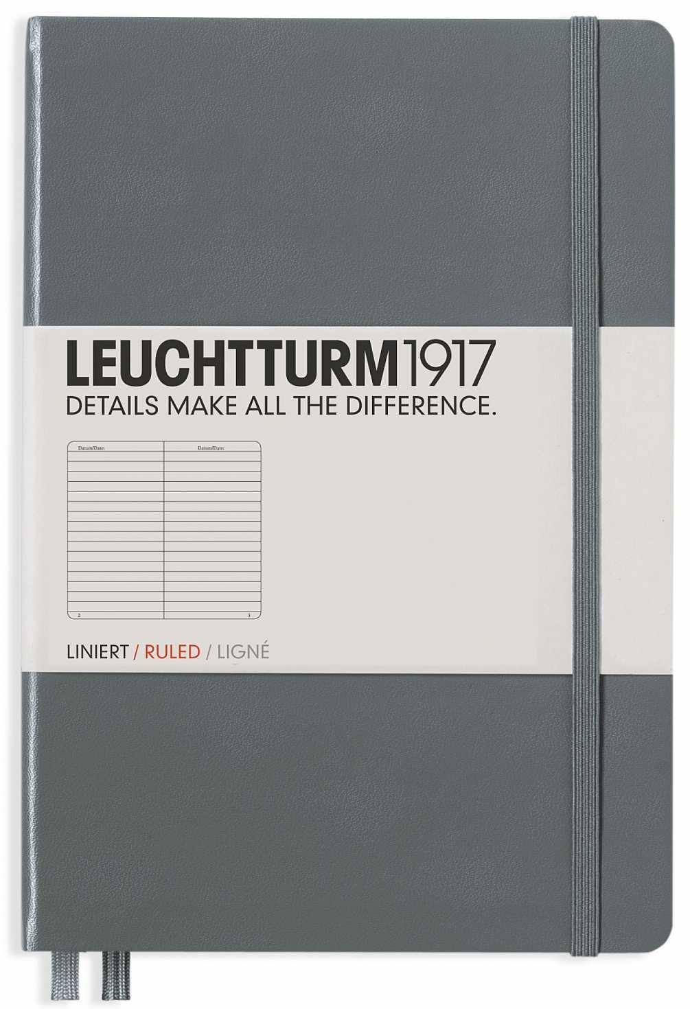 

LEUCHTTURM1917 Notebook A5 Lined Softcover Anthracite 362841