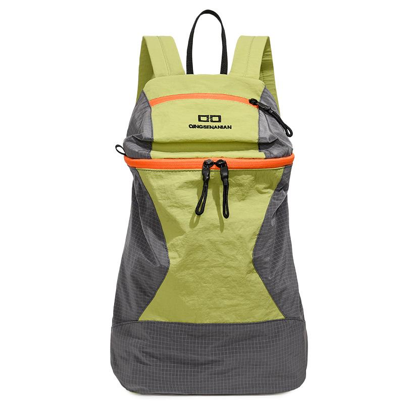Schoolbag double backpack Korean version contrasting color casual lightweight backpack large capacity outdoor travel leisure commuter versatile