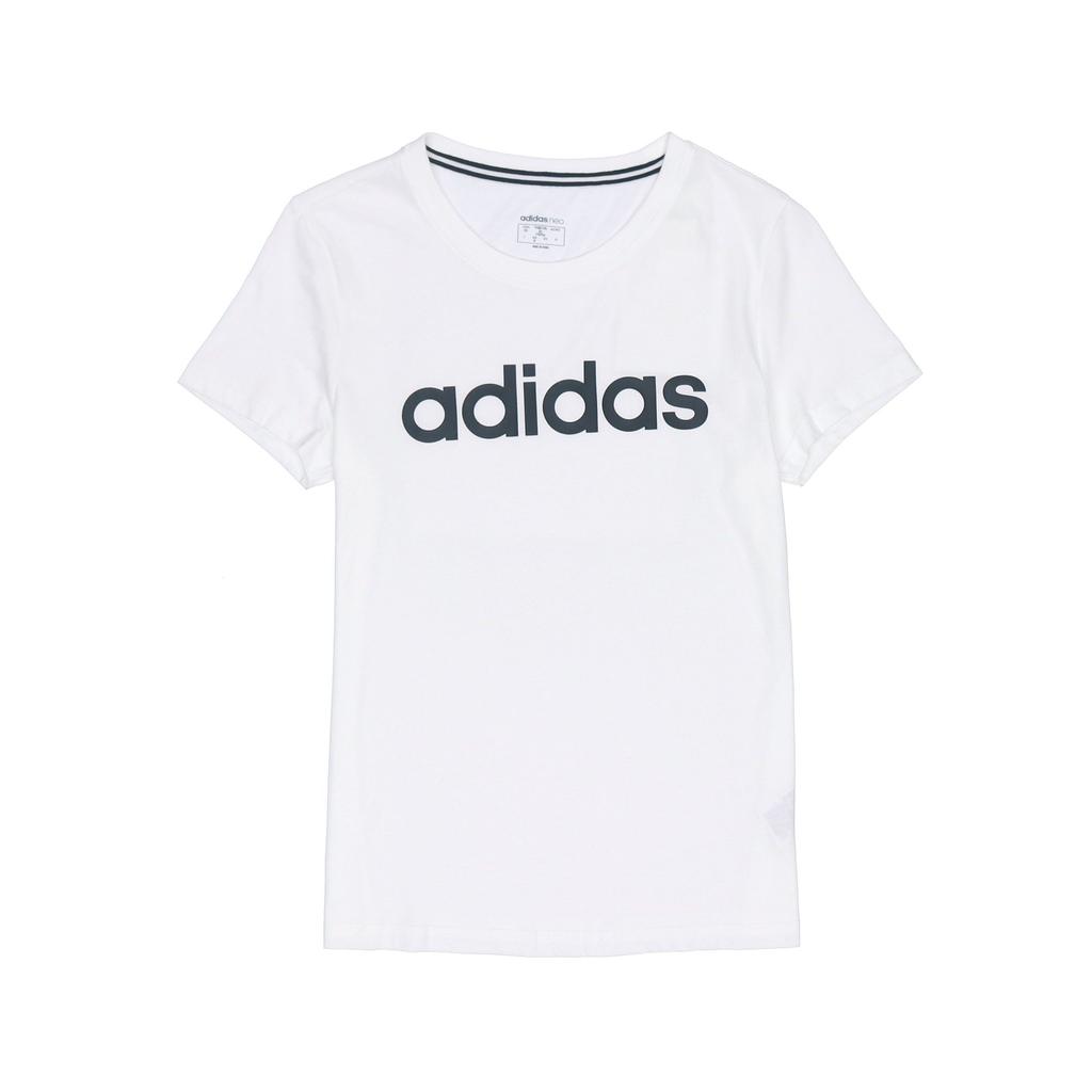 Adidas Neo Essential Logo Tee Women Tops White FP7873