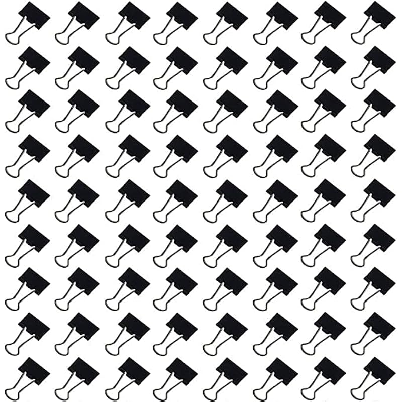 Bambalio Binder Clips 15Mm Black Set Of 72 Pieces