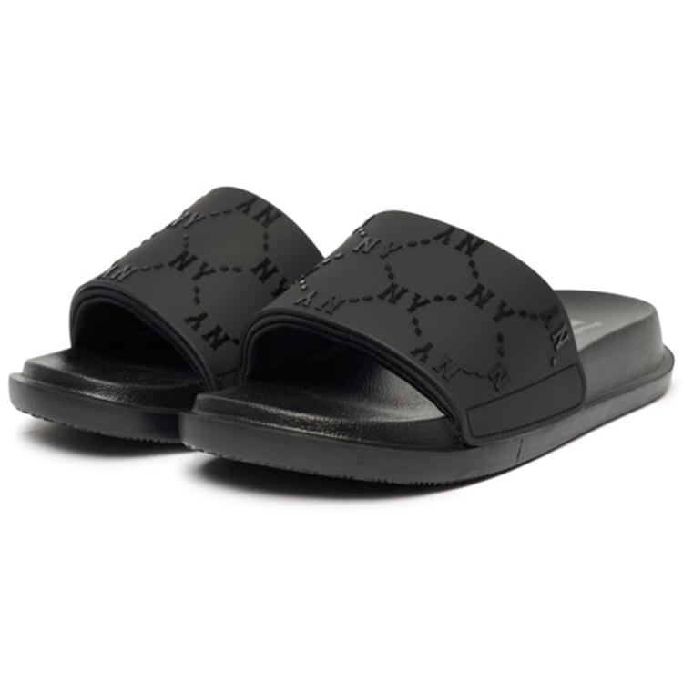 New MLB Slipper Slip Resistant Slide Slippers Unisex Black 3ALPAC123-50BKS