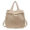 2026 Korean Style Large Canvas Handbag Tote - Casual Single Shoulder Bag for Students