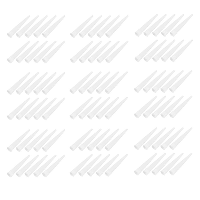 2025+ 100 PCS Plastic Caulking Nozzles Extender Caulk Nozzle Tip Tool for Caulk Nozzles Applicator, Easy to Use, White China Mainland