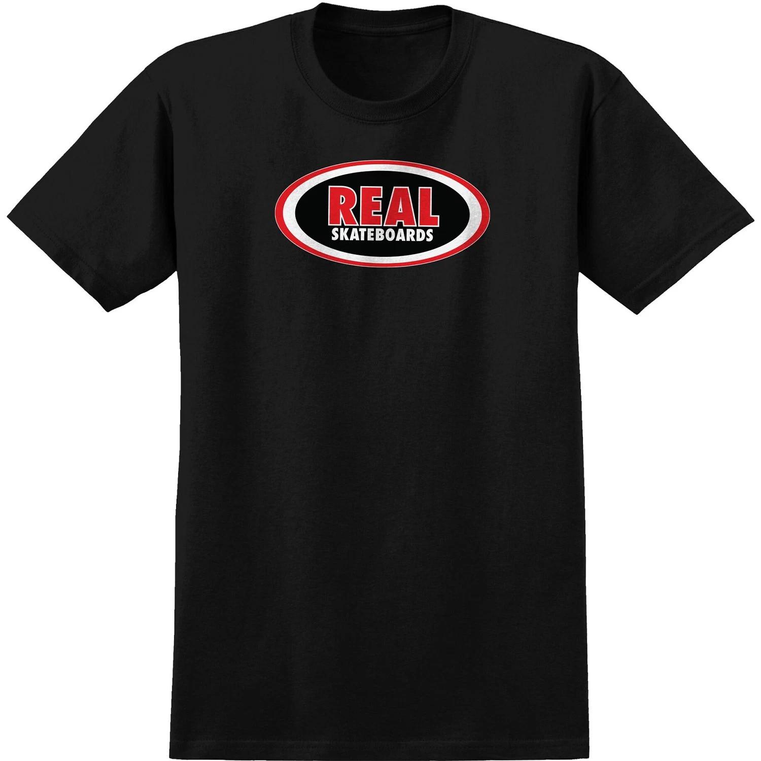 Real Skateboards Shirt Oval Black/Red/White/Black S