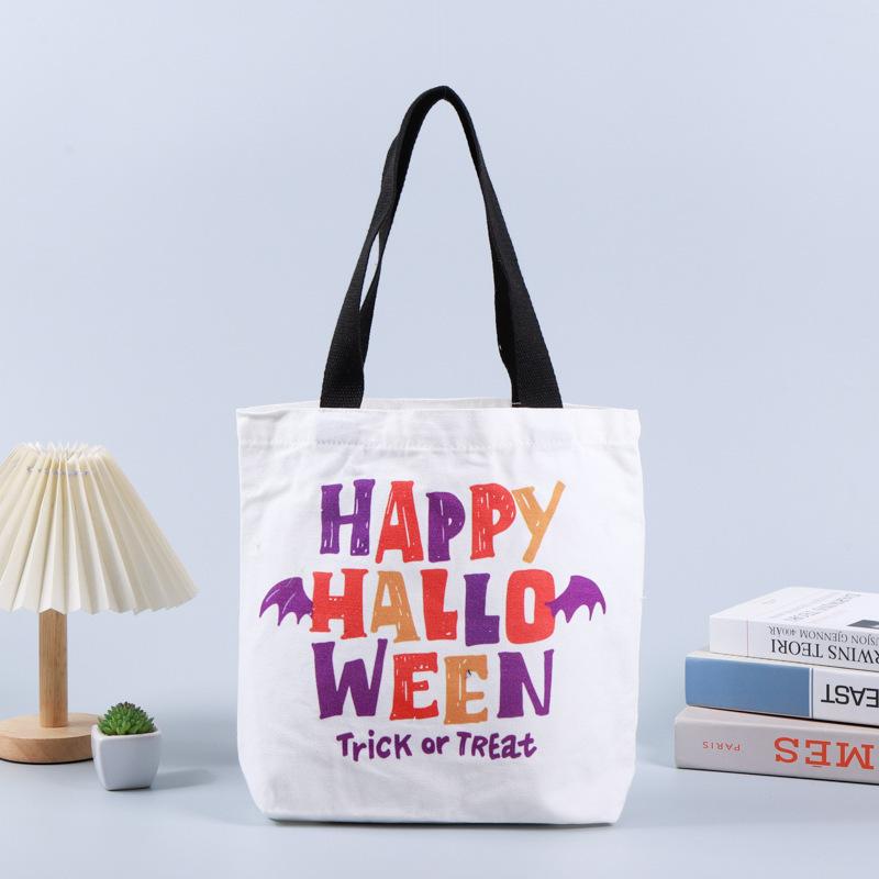 Cross-border halloween easter holiday party cotton bag christmas party ghost festival candy shopping bag canvas bag