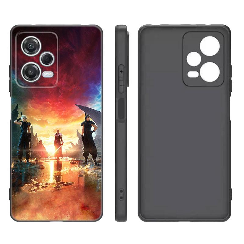Game Final Fantasy Black Silicone Phone Case For Xiaomi Redmi Note 9 10 11 11S 11T 12 13 Pro 5G Plus 9S 10S 12S