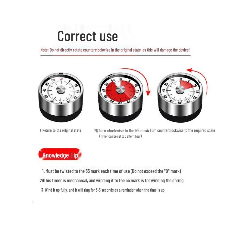 Magnetyczny mechaniczny minutnik kuchenny Homeglen