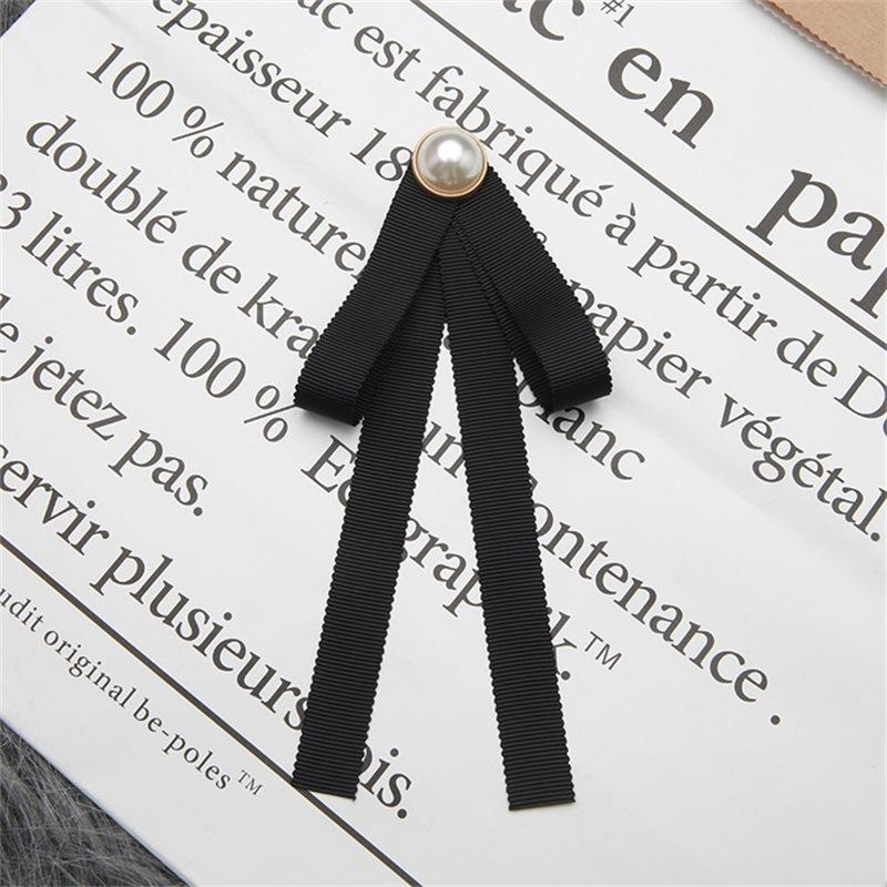 Black Fabric Bow Brooches For Women College Style Collar Flower Lapel Pins  Necktie  Jewelry Gifts