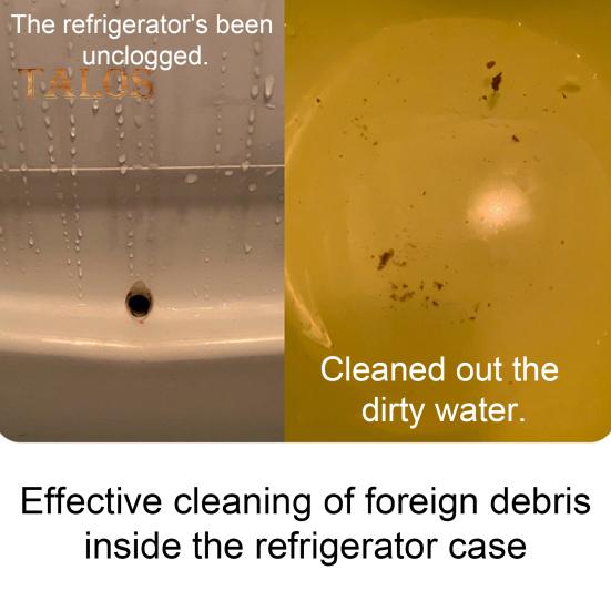 2/5Pcs/Set Refrigerator Drain Hole Unclogger Kit with Injector 150CM Hose Ice Scraper Fridge Water Remover Cleaner Blocked Outlet Hole Unclogging Tool