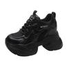 Fashion Women Spring Non-slip Chunky Sneakers Thick Bottom Female Casual Dad Shoe Lace Up 10CM High Platform Vulcanized Shoes Woman