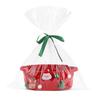 Christmas Gift Basket Braided Rope Basket with Handles Large Capacity Toy Organizer Cute Xmas Basket for Festive Gifts Home Storage