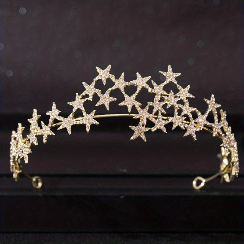 2026 Wedding Crown Headband Star Rhinestone Headgear, Wedding Accessories, Bridal Accessories Hair Accessories