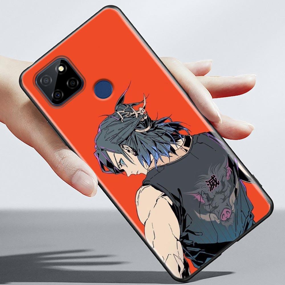 Demon Slayer Japan Anime Fashion Phone Case For OPPO Realme 5 6 7 7i 8 8i 9 9i V25 F9 F17 F19 5G 4G Pro Narzo Speed Black Cover