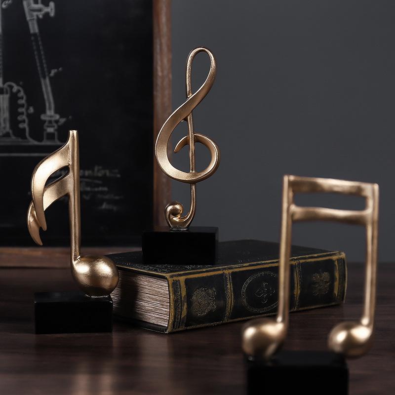 Musical Note Model Living Room Decoration Home Decor Desktop Decoration Resin Crafts Art Sculptures Festival Gift