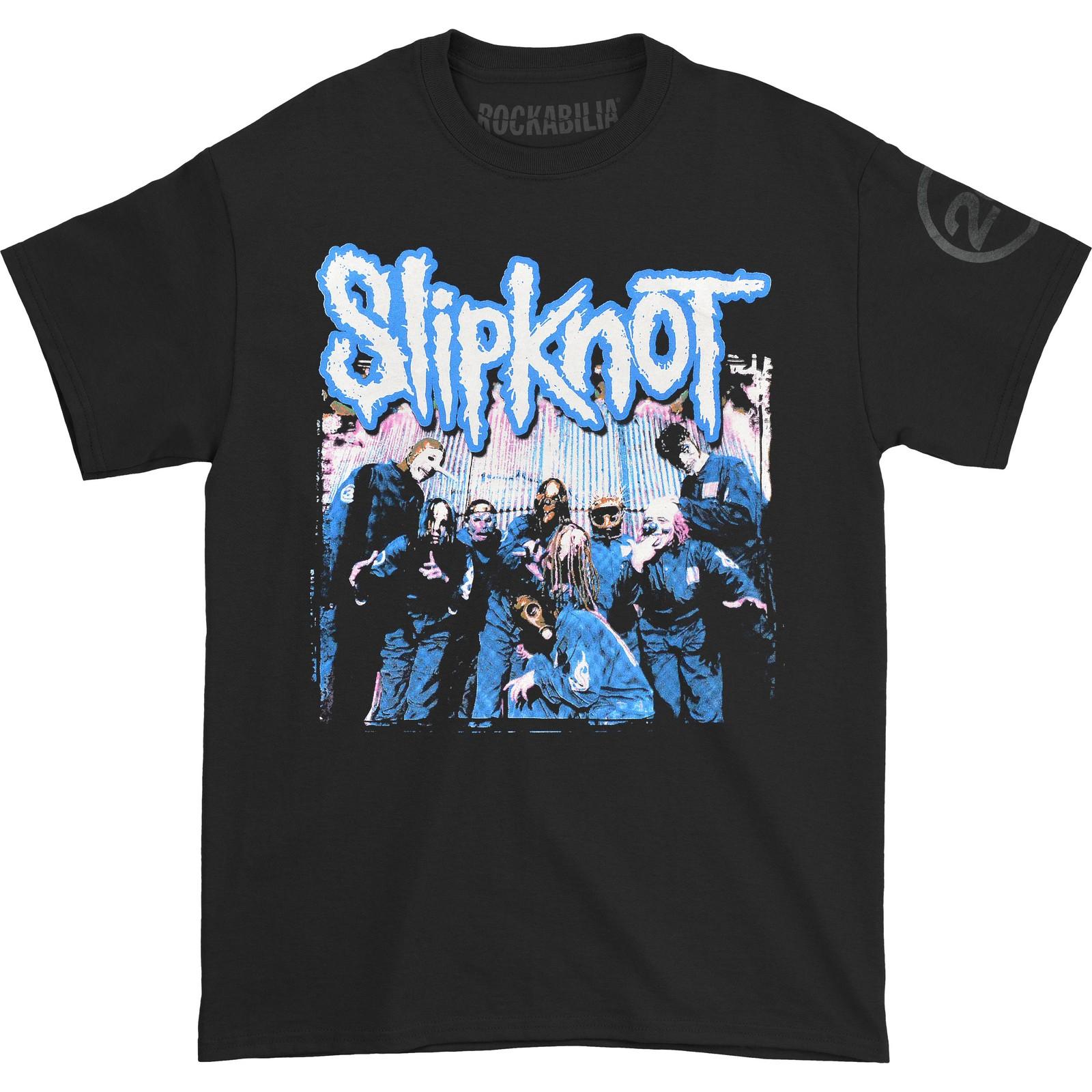 Men s Slipknot 20th Anniversary Tattered & Torn (Back Print) Slim Fit T-shirt L