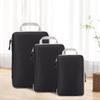3 Piece Compressible Travel Packing Cube Set Lightweight Storage Bags Collapsible Shoe