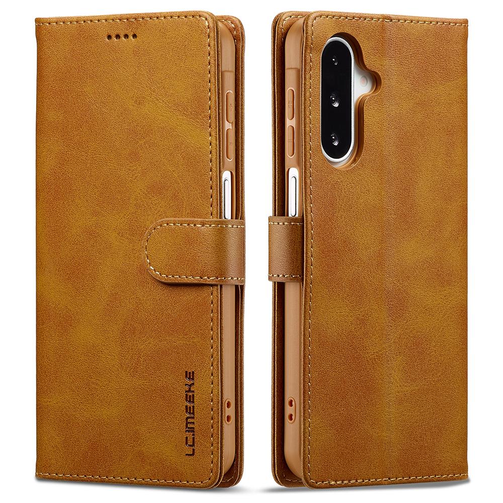 LC.IMEEKE For Samsung Galaxy A17 Case Calf Texture PU Leather Stand Wallet Phone Cover