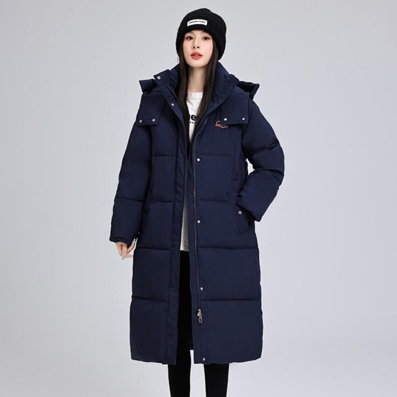 Cotton-padded Jacket Men and Women Winter New Cotton-padded Jacket Extended Loose Couple Thickened Hooded Cotton-padded Jacket.