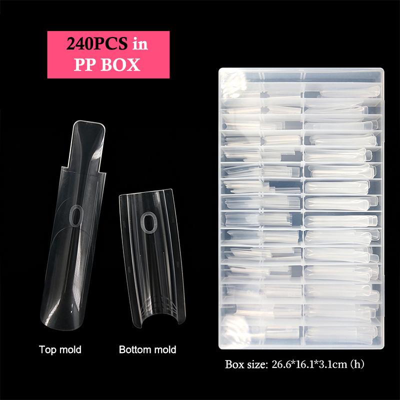 60/120/240 Pezzi Forme Doppie per Unghie a Sandwich Forme per Estensioni Unghie Ovale Forma Superiore e Inferiore Per Estensioni Unghie Veloci Strumenti per Manicure