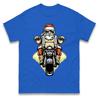 Santa Biker Christmas Tshirt Funny Cool Motorbike Rider Xmas Family Tee Top