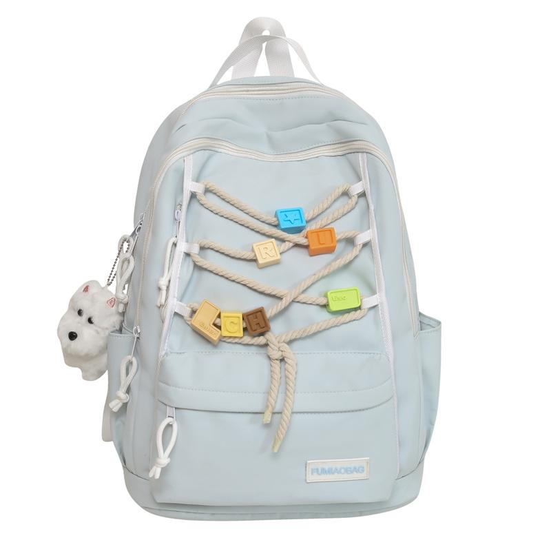 

Школьный рюкзак для средней школы, женский, однотонный синий