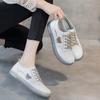 Fashion GKTINOO Women Sneakers Big Size 2025 Spring New Genuine Leather Loafers Women Casual Lace-up Women's Nurse Shoes