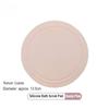 Round Silicone Exfoliating Bath Scrubber Pad Finger Grip Design for Back & Body Gentle Dead Skin Removal