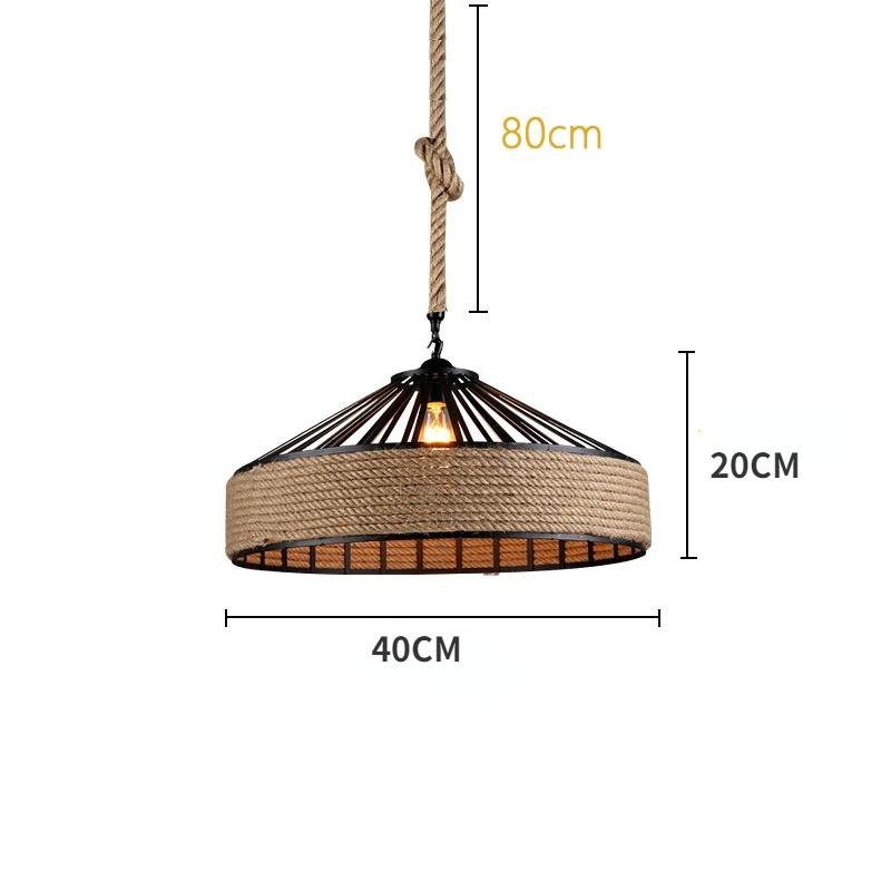 Metal Twine Vintage Lampshade, Industrial Style Metal Chandelier Handwoven Twine Vintage Cage Lampshade