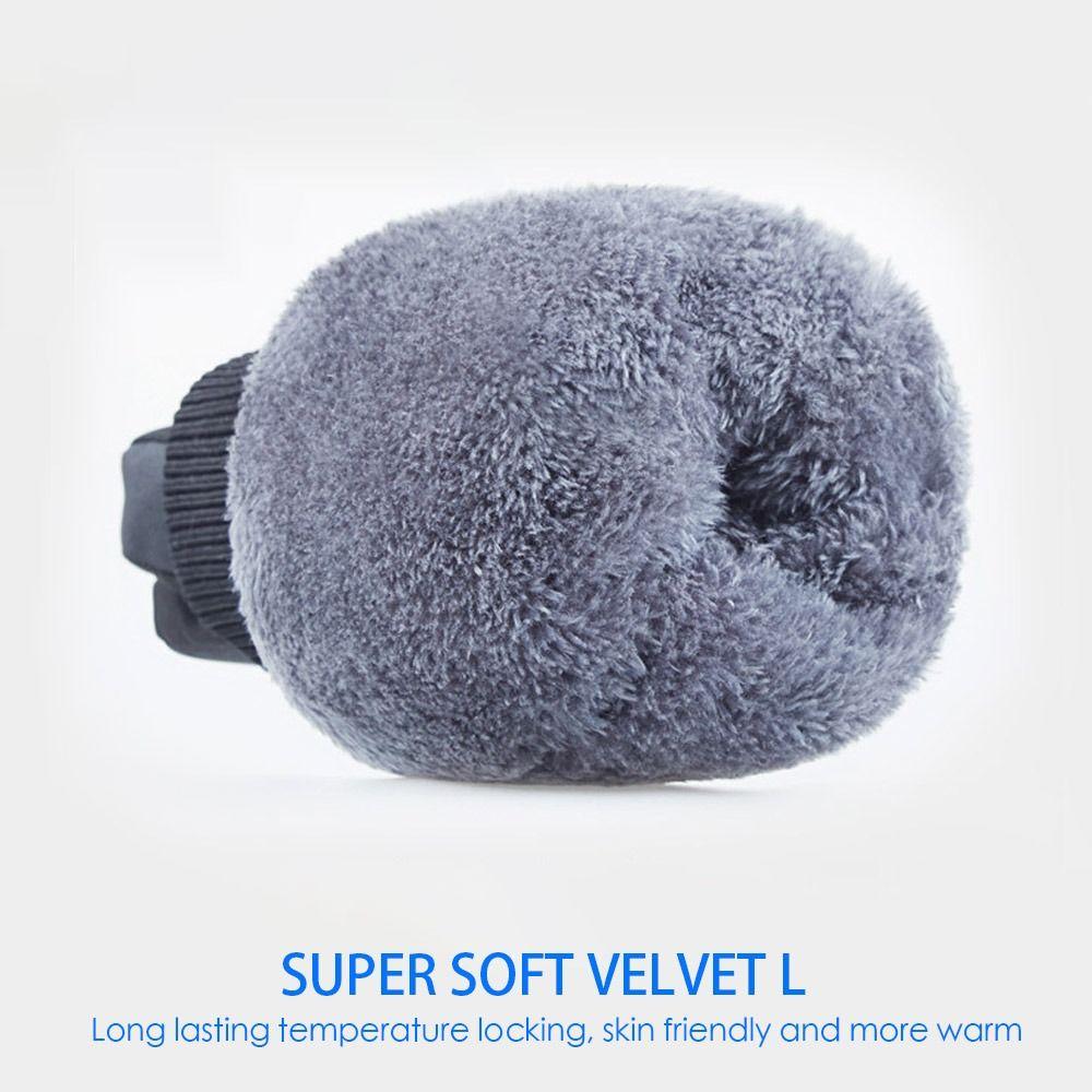 Waterproof Touch Screen Winter Fleece Riding Gloves PU Leather Ski Gloves Snow Gloves