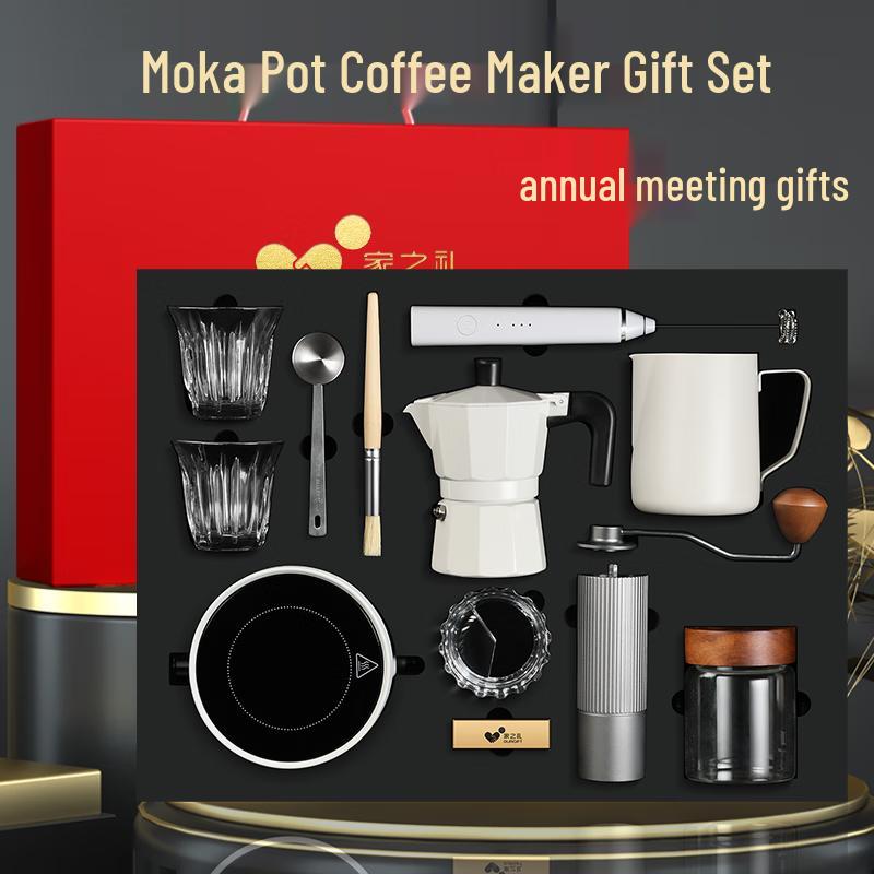 Jiazhi Gift KF-04 Dual-Valve 12-Piece Moka Pot Set