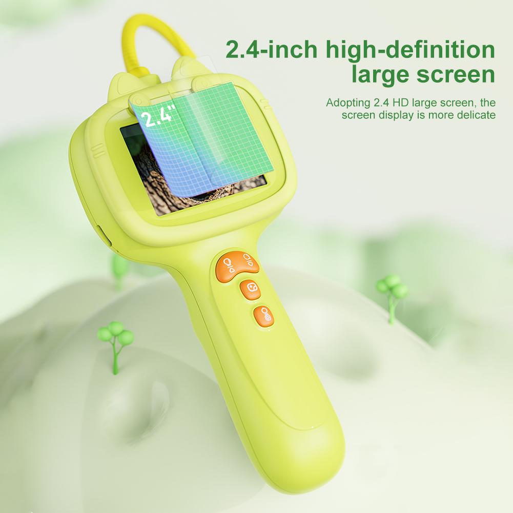 Kids Endoscope 2MP Borescope Snake Camera Nature Exploration Inspection Camera Science Gifts for Camping Nature Exploration