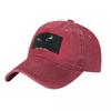 Scary Cat Eyes On A Black Background Baseball Caps Vintage Denim Washed Headwear Unisex Style Outdoor Running Hats
