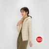 TikTok autumn and winter new down light down jacket women's hooded thin large size thickened coat