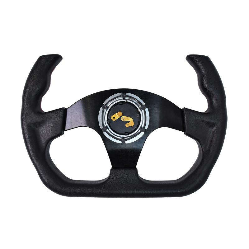 TIYPEOR Sport Racing 13Inch 330mm Flat Drift Steering Wheel D-Type PU Universal