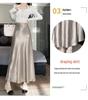Women's A-line Mermaid Skirt - Spring/Summer 2025 Korean Style Mid-Length Acetate Satin Draped Skirt